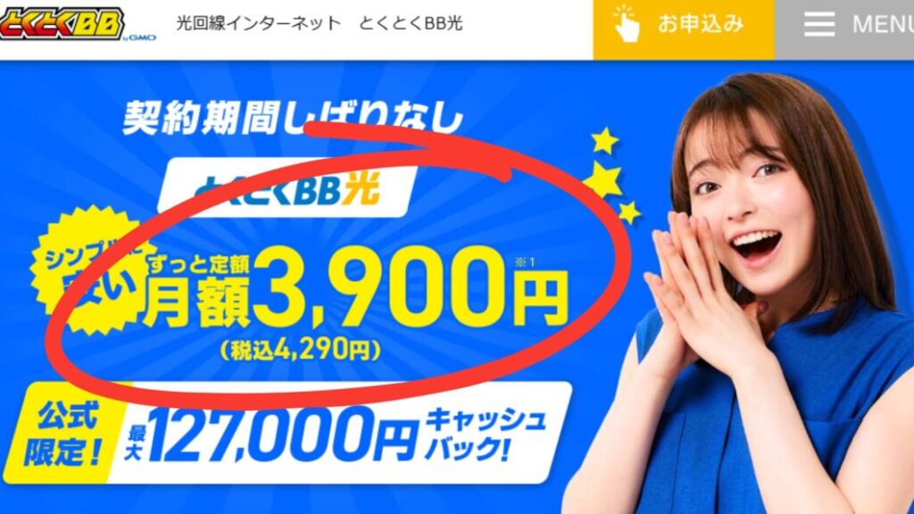 GMOとくとくBB光通常①