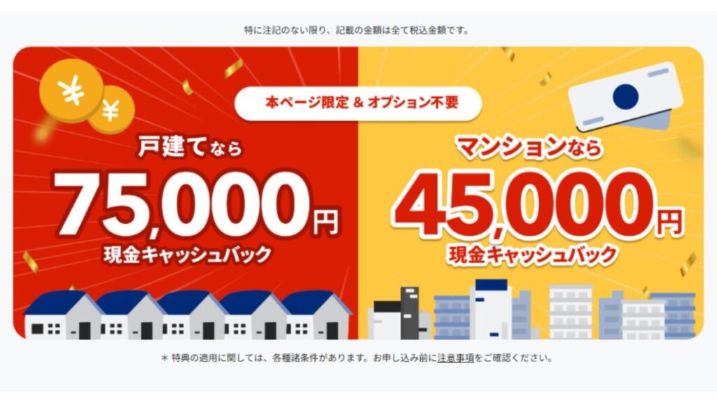 NURO光75000円キャッシュバック