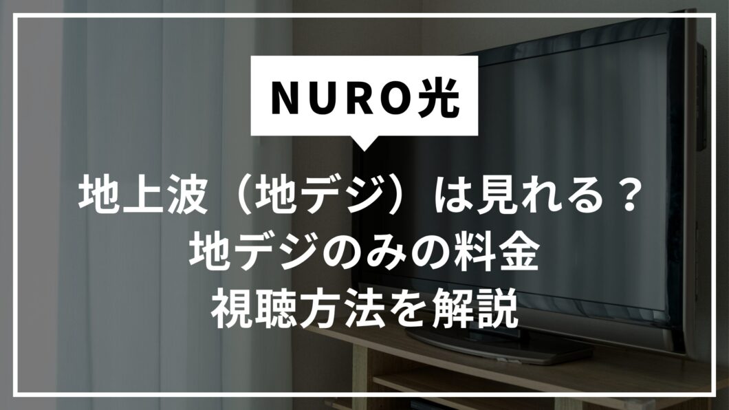 NURO光　テレビ　地上波